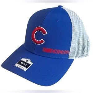 NWT Chicago Cubs MLB Baseball Mesh Trucker SnapBack Hat OSFA